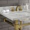 Kingston Brass KVPB30MSQ7 30-Inch Carrara Marble Console Sink, Marble White/Brushed Brass KVPB30MSQ7 - alternate 6